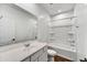 Clean bathroom features a tub shower combo and updated vanity at 7423 W Cavalier Dr, Glendale, AZ 85303