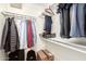 Well-organized closet with double hanging rods and shelving at 10831 W Laurie Ln, Peoria, AZ 85345