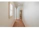 Bright hallway featuring neutral walls, plush carpeting, and natural light from window at 20802 N Grayhawk Dr # 1087, Scottsdale, AZ 85255