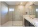 Spa-like bathroom with large shower and modern vanity at 21951 E Misty Ln, Queen Creek, AZ 85142