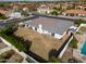 Aerial view of house, backyard, and pool at 4053 E Glencove St, Mesa, AZ 85205