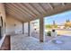 Covered patio area with a swing and view of the backyard at 4053 E Glencove St, Mesa, AZ 85205