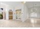 Bright and spacious dining room with tile flooring and an open floor plan at 7710 E Monica Dr, Scottsdale, AZ 85255