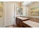 Bathroom with vanity, mirror, and contemporary fixtures at 11714 N 134Th St, Scottsdale, AZ 85259