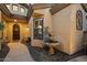 Inviting entryway with a charming fountain and well-maintained landscaping at 11714 N 134Th St, Scottsdale, AZ 85259