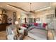 Relaxing living room with a sectional sofa and fireplace at 11714 N 134Th St, Scottsdale, AZ 85259