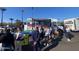 People gather around a food truck at the Uptown Market at 6836 N 1St Pl, Phoenix, AZ 85012