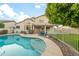 Stunning pool with spacious backyard and patio at 1763 S Red Rock St, Gilbert, AZ 85295