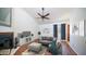Inviting living room with fireplace, vaulted ceiling, comfortable seating, and plenty of natural light at 2020 W Union Hills Dr # 246, Phoenix, AZ 85027