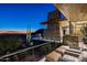 Evening view of patio with seating and mountain view at 42493 N 108Th St, Scottsdale, AZ 85262