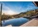 Luxury infinity pool with scenic mountain views at 42493 N 108Th St, Scottsdale, AZ 85262