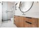Modern bathroom with a walk-in shower, stylish vanity, and elegant fixtures, creating a relaxing and functional space at 6040 E Lafayette Blvd, Scottsdale, AZ 85251