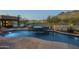 Inviting pool and spa with mountain views at 6074 E Los Reales Dr, Carefree, AZ 85377
