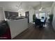 Modern kitchen with dark cabinets and mosaic backsplash at 625 N 38Th N St, Mesa, AZ 85205