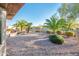 Landscaped backyard with gravel and palm trees at 19425 N Guardian Ln, Surprise, AZ 85387