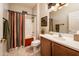 Clean bathroom with shower/tub and vanity at 19425 N Guardian Ln, Surprise, AZ 85387