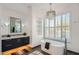 Luxurious bathroom with soaking tub, modern vanity, and glass shower at 27432 N 66Th Way, Scottsdale, AZ 85266