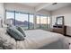 Primary bedroom with stunning mountain views and soft bedding at 5800 E Glen Dr, Paradise Valley, AZ 85253