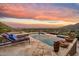 Luxury pool with city views and lounge chairs at 5800 E Glen Dr, Paradise Valley, AZ 85253