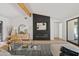 Living area featuring a modern fireplace and stylish furnishings at 6733 N 14Th St, Phoenix, AZ 85014