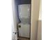 Conveniently stacked washer and dryer in a dedicated laundry closet, saving space and adding convenience at 280 S Evergreen Rd # 1301, Tempe, AZ 85288