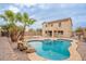 Inviting pool and spa surrounded by a desert landscape at 3555 S Payton St, Mesa, AZ 85212