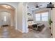 Virtually staged bedroom with neutral decor and ample natural light at 1351 E Artemis Trl, Queen Creek, AZ 85140
