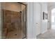 Large walk-in shower with tile surround and built-in seat at 1351 E Artemis Trl, Queen Creek, AZ 85140