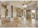 Grand entryway with high ceilings and wood columns at 28819 N 151St St, Scottsdale, AZ 85262