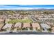 Aerial view showcasing a desirable neighborhood with mountain views at 21576 E Pecan Ct, Queen Creek, AZ 85142
