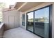 Private outdoor patio with sliding glass door access at 5122 E Shea Blvd # 1117, Scottsdale, AZ 85254