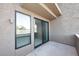 Private outdoor patio with sliding glass door access at 5122 E Shea Blvd # 1117, Scottsdale, AZ 85254