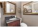 Elegant bathroom with granite vanity and large mirrors at 9814 W Rowel Rd, Peoria, AZ 85383