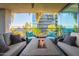 Spacious patio with fire pit, comfortable seating, and city views at 7120 E Kierland Blvd # 307, Scottsdale, AZ 85254