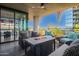 Relaxing patio featuring a fire pit and comfortable seating at 7120 E Kierland Blvd # 307, Scottsdale, AZ 85254