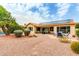 Backyard oasis with solar panels and pool at 9405 E Cherrywood Dr, Sun Lakes, AZ 85248
