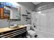 Modern bathroom design with rustic decor and stainless steel sink at 957 E Cedar Dr, Chandler, AZ 85249