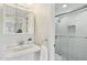 Clean bathroom with a single sink vanity and a shower/tub combo at 4540 N 44Th St # 41, Phoenix, AZ 85018