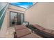 Private balcony with lounge chairs and city views at 16 W Encanto Blvd # 609, Phoenix, AZ 85003