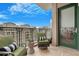 Private balcony with seating area and city views at 16 W Encanto Blvd # 609, Phoenix, AZ 85003