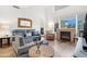 Comfortable living room featuring a fireplace and city views at 16 W Encanto Blvd # 609, Phoenix, AZ 85003