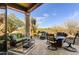 Covered patio perfect for outdoor dining and relaxation at 18626 E Amarado Cir, Rio Verde, AZ 85263