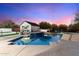 Luxury pool and spa with expansive patio and fire pit at 30017 N 60Th St, Cave Creek, AZ 85331