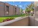 Community view from private patio with green space at 8256 E Arabian Trl # 125, Scottsdale, AZ 85258