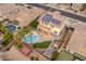 Aerial view of house, pool, and backyard at 1923 E Zion Way, Chandler, AZ 85249