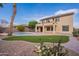 Large backyard with pool, artificial turf and shed at 1923 E Zion Way, Chandler, AZ 85249