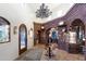 Spacious entryway with high ceilings and chandelier at 35931 N 82Nd Pl, Scottsdale, AZ 85266