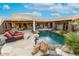 Inviting backyard pool with patio and lounge chairs at 35931 N 82Nd Pl, Scottsdale, AZ 85266