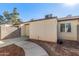 Private backyard with storage and small patio at 3646 N 69Th Ave # 102, Phoenix, AZ 85033