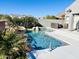 Inviting backyard pool with a waterfall feature at 11988 N 136Th Way, Scottsdale, AZ 85259